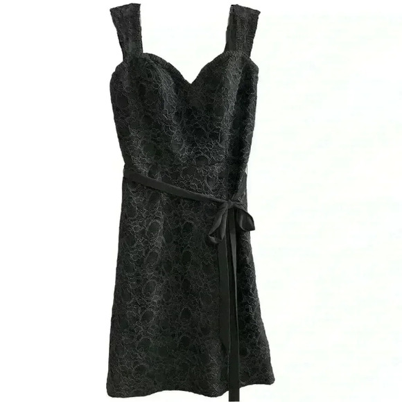 Mori Lee Dark Gray Lace Evening Gown Size 10 Sleeveless V-Neck Short Dress - Picture 1 of 16